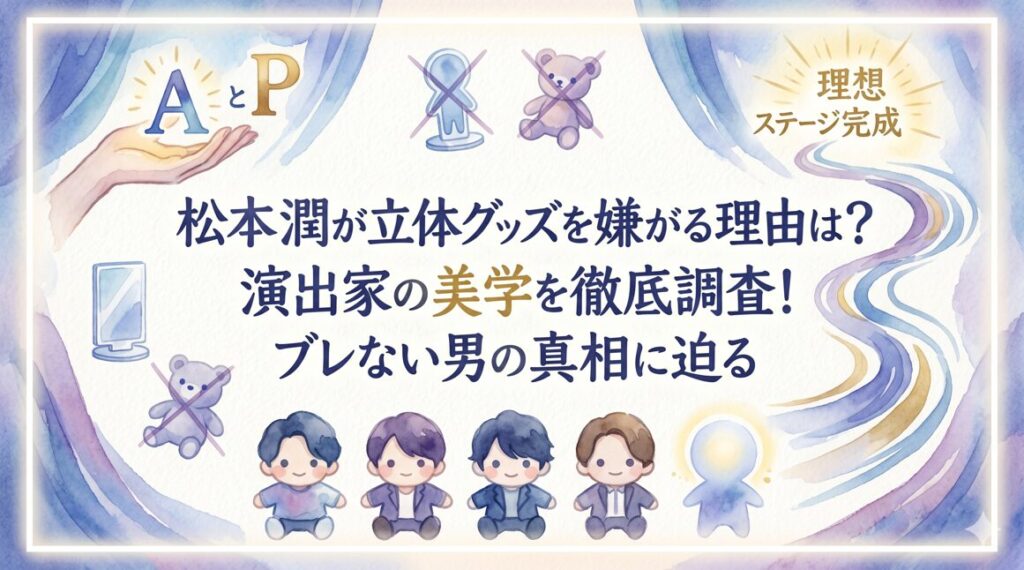 松本潤がぬいぐるみ・アクスタを嫌がる本当の理由は？過去の発言やグッズへのこだわりを調査！