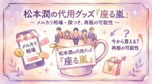 松本潤の代用グッズ『座る嵐』は今から買える？メルカリの相場や再販の可能性まとめ！