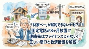 林家ペーがNTT解約できず8ヶ月放置のナゼ？連絡先はファイナンスじゃない！正しい窓口と火災時の救済措置を解説