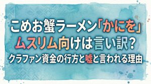 こめお蟹ラーメン「かにを」ムスリム向けは言い訳？クラファン資金の行方と嘘と言われる理由