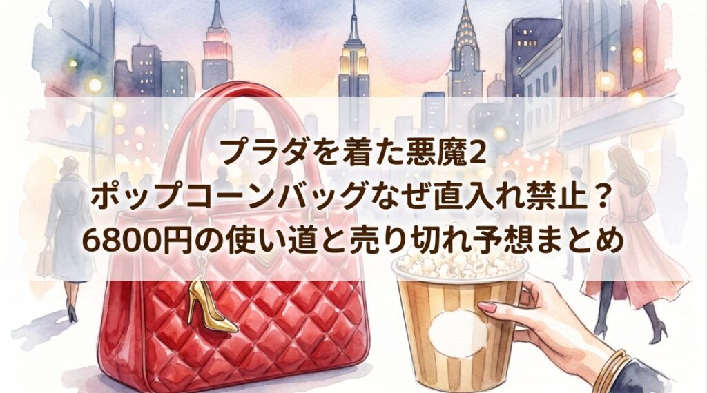 プラダを着た悪魔2のポップコーンバッグはなぜ日本で直入れ禁止？6800円の使い道や売り切れ予想まとめ