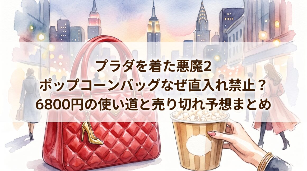 プラダを着た悪魔2のポップコーンバッグはなぜ日本で直入れ禁止？6800円の使い道や売り切れ予想まとめ