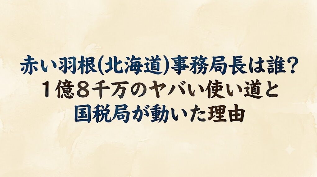 赤い羽根(北海道)事務局長は誰？1億8千万のヤバい使い道と国税局が動いた理由