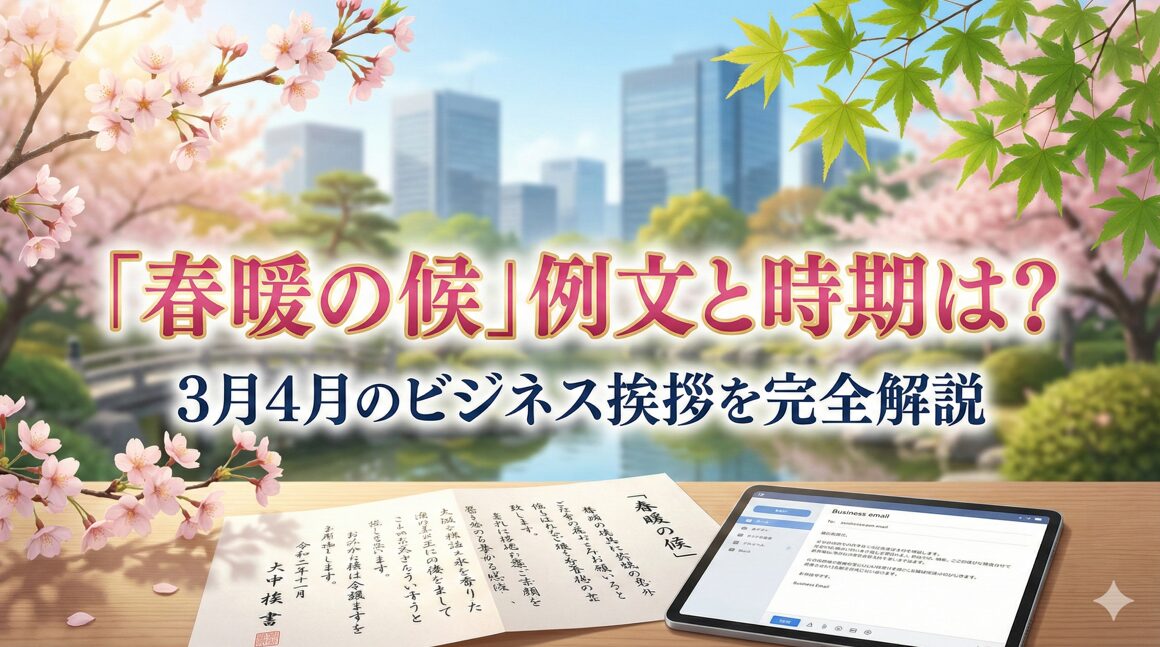 「春暖の候」例文と時期はいつ？3月4月のビジネス挨拶を完全解説