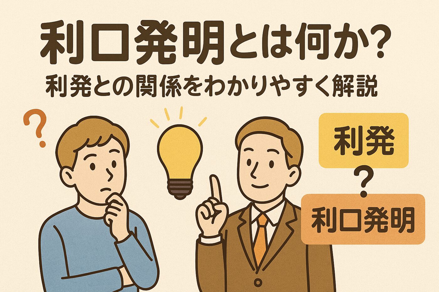 利口発明とは何か？利発との関係をわかりやすく解説