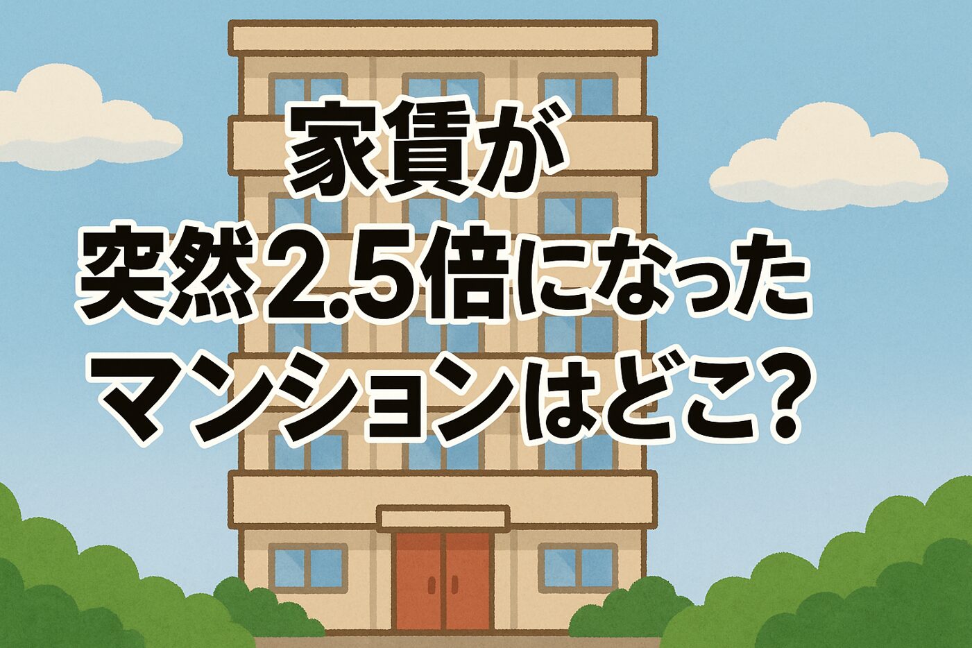 家賃が突然2.5倍になったマンションはどこ？突然の値上げ問題と対策