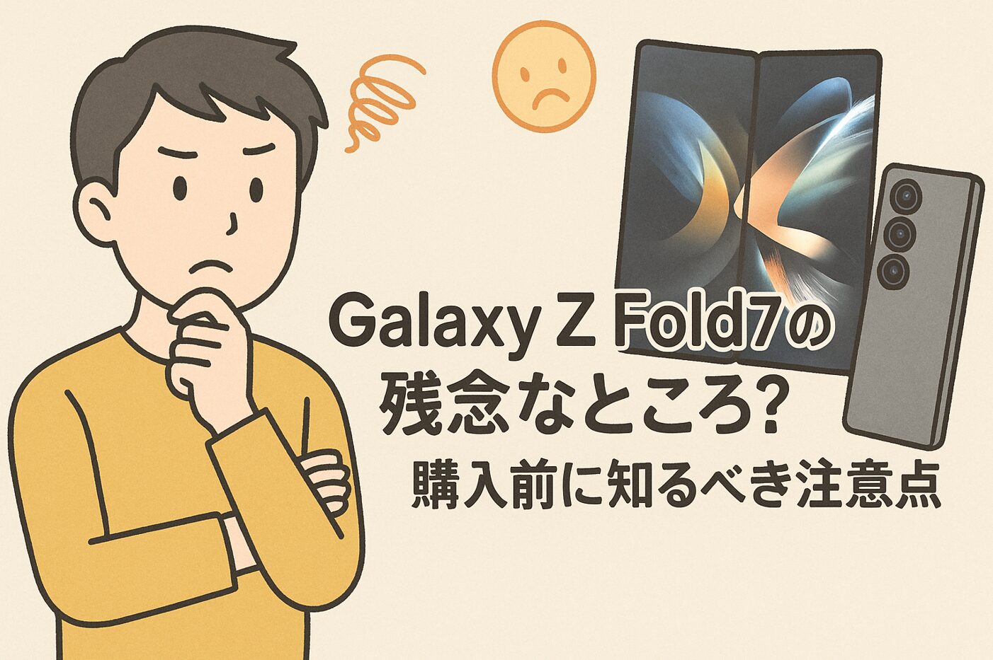 Galaxy Z Fold7の残念なところは？購入前に知るべき注意点