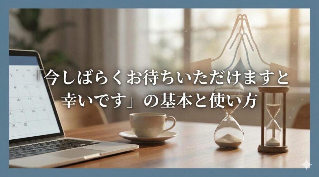 「今しばらくお待ちいただけますと幸いです」の基本と使い方