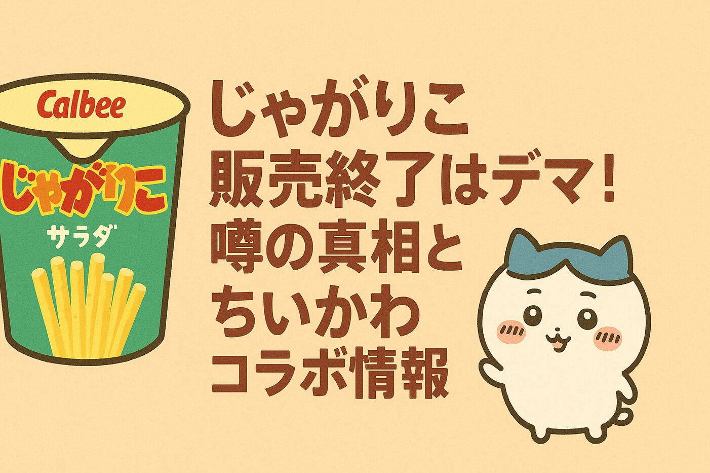じゃがりこ販売終了はデマ！噂の真相とちいかわコラボ情報