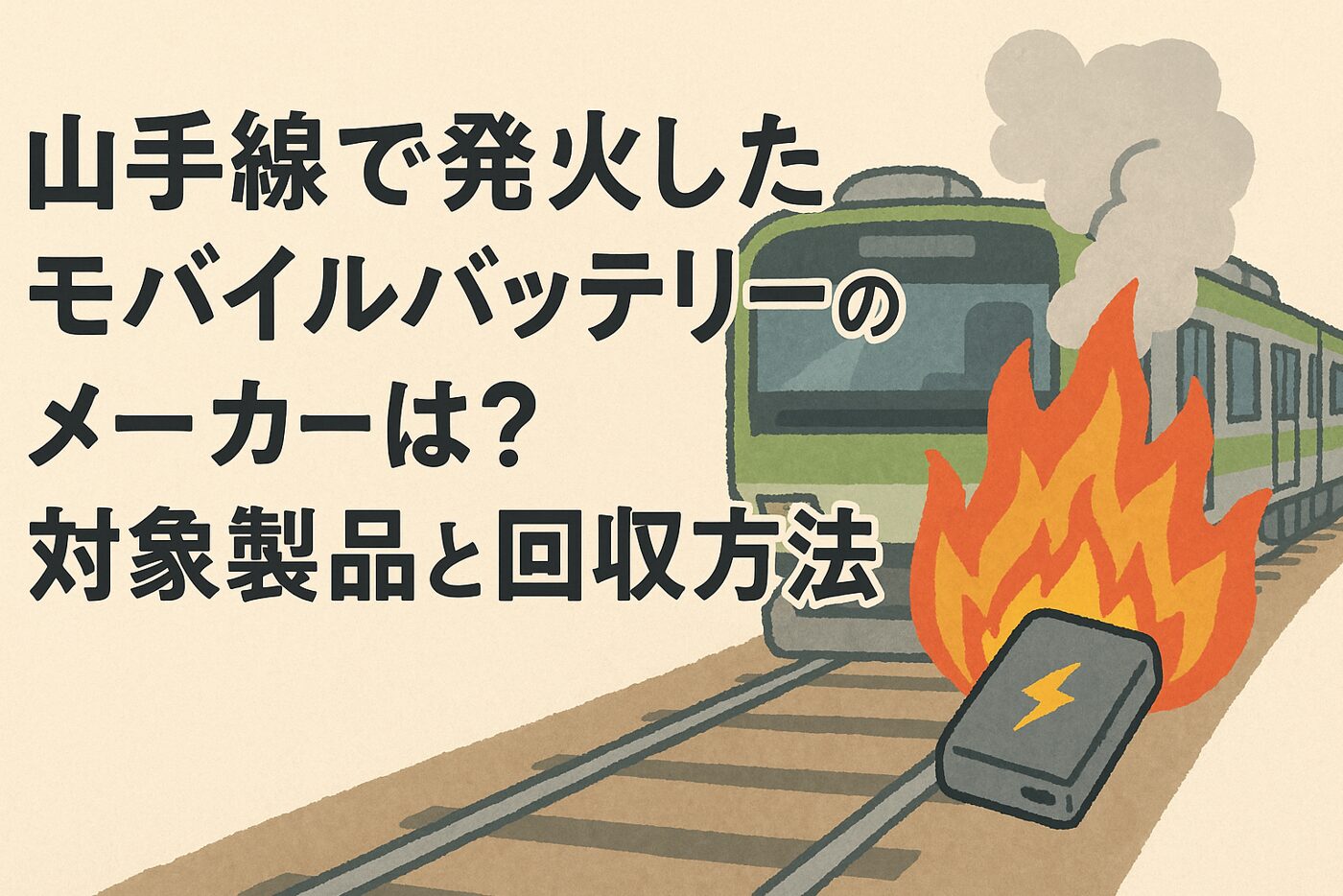 山手線で発火したモバイルバッテリーのメーカーは？対象製品と回収方法