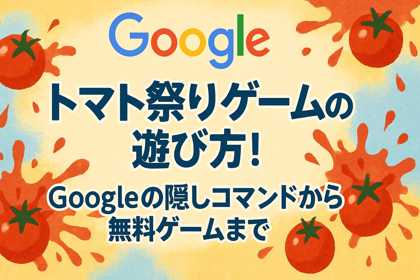 トマト祭りゲームの遊び方！Googleの隠しコマンドから無料ゲームまで