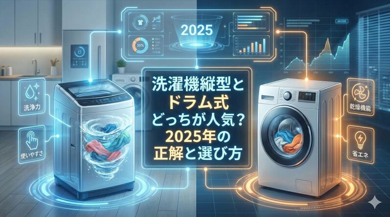 洗濯機縦型とドラム式どっちが人気？2025年の正解と選び方