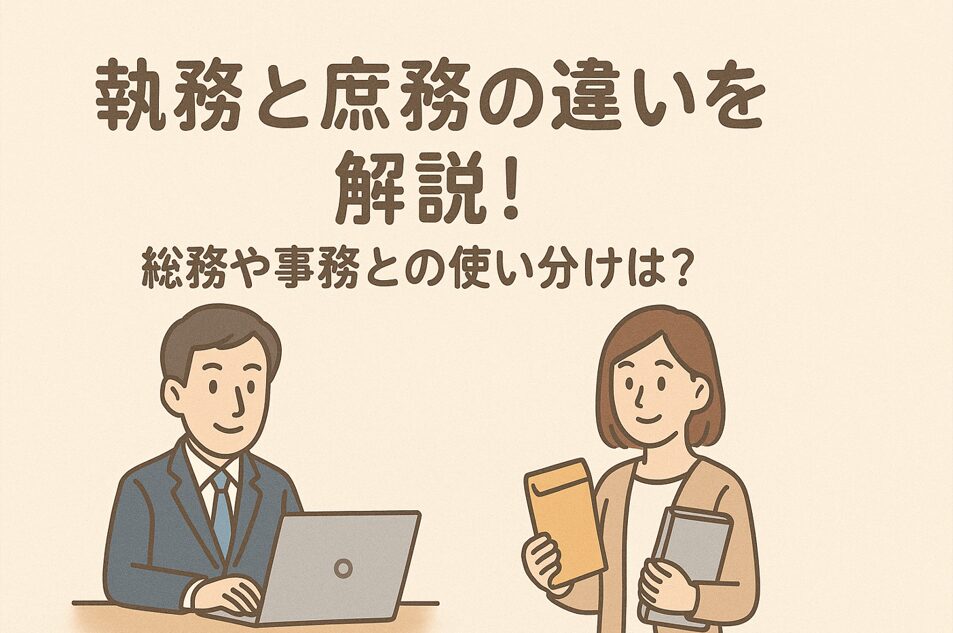 執務と庶務の違いを解説！総務や事務との使い分けは？