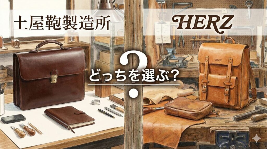 土屋鞄とヘルツどっちを選ぶ？一生モノの革製品を徹底比較