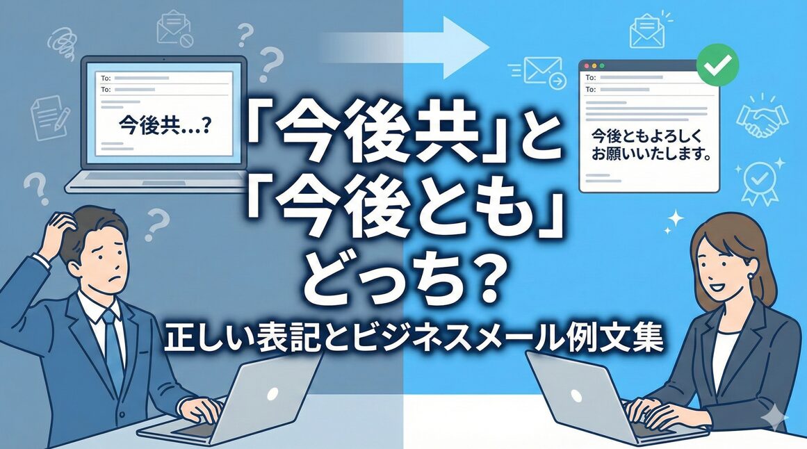 今後共と今後ともどっち？正しい表記とビジネスメール例文集