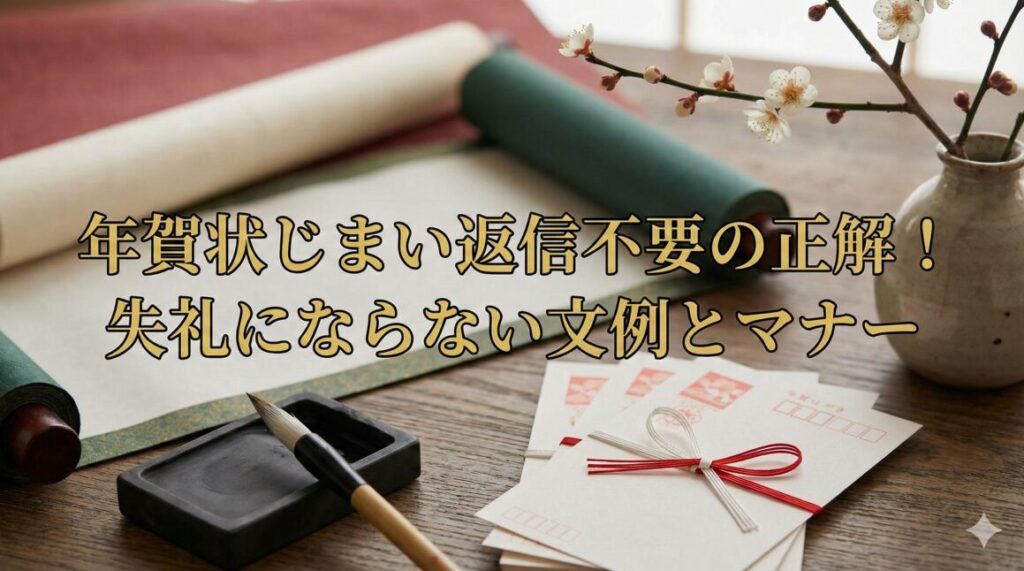年賀状じまい返信不要の正解!失礼にならない文例とマナー
