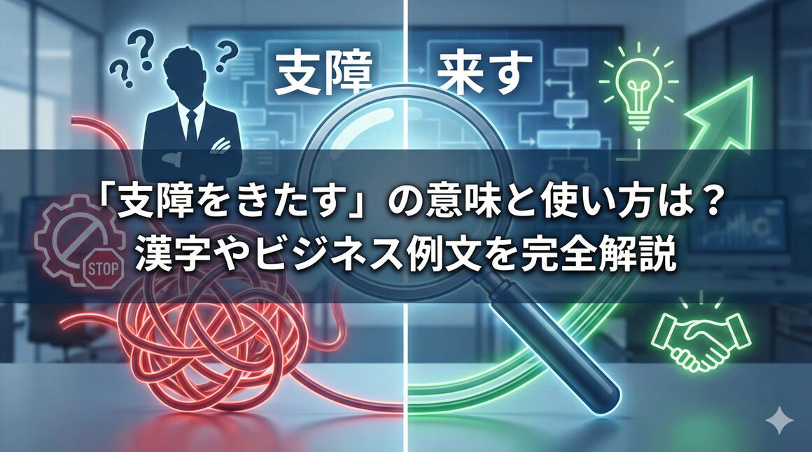「支障をきたす」の意味と使い方は？漢字やビジネス例文を完全解説
