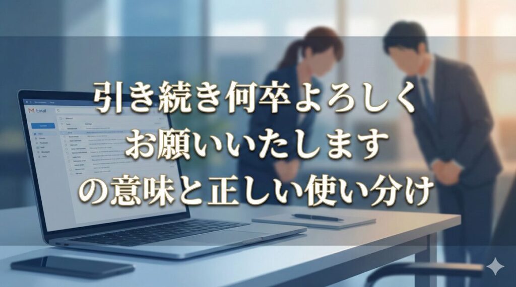 引き続き何卒よろしくお願いいたしますの意味と正しい使い分け