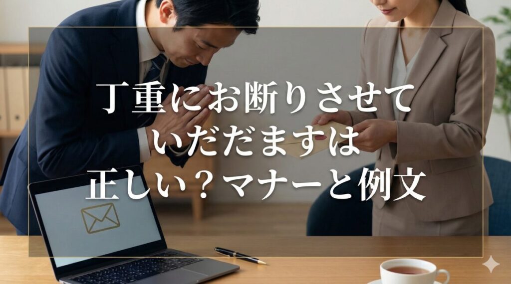 丁重にお断りさせていただきますは正しい？マナーと例文