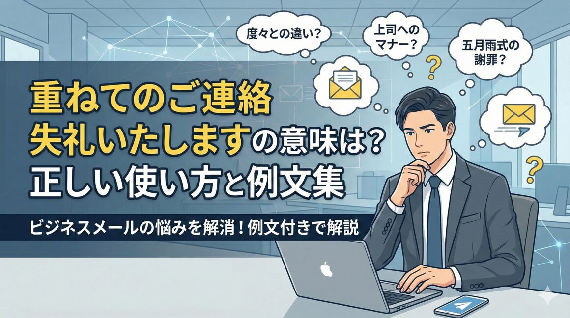 重ねてのご連絡失礼いたしますの意味は?正しい使い方と例文集