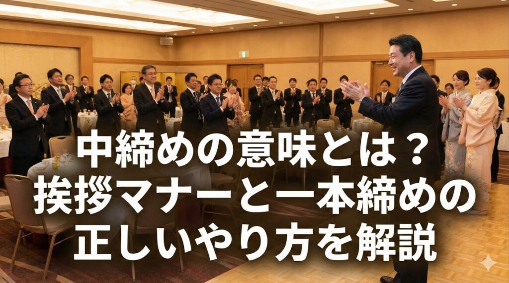 中締めの意味とは？挨拶マナーと一本締めの正しいやり方を解説