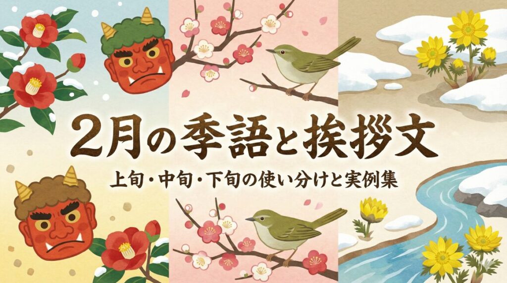 2月の季語と挨拶文|上旬・中旬・下旬の使い分けと実例集