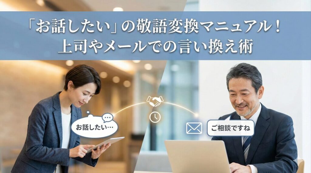 「お話したい」の敬語変換マニュアル！上司やメールでの言い換え術
