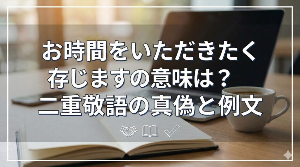 お時間をいただきたく存じますの意味は？二重敬語の真偽と例文