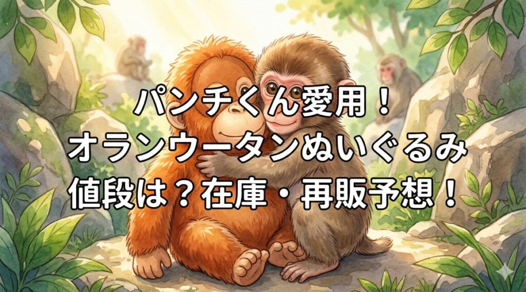 パンチくん愛用のIKEAオランウータンぬいぐるみの値段や在庫は?再販時期も予想!