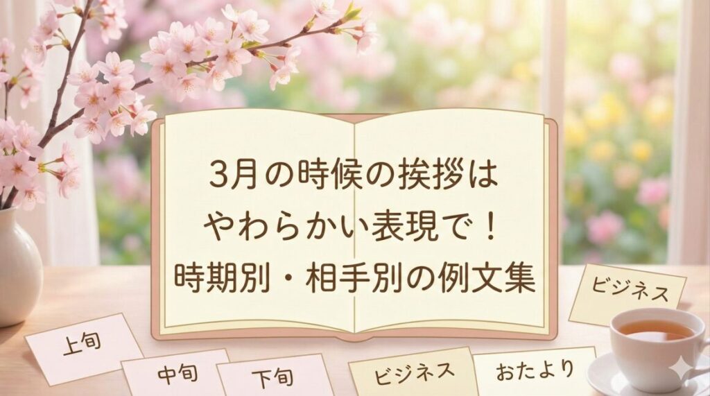 3月の時候の挨拶はやわらかい表現で！時期別・相手別の例文集