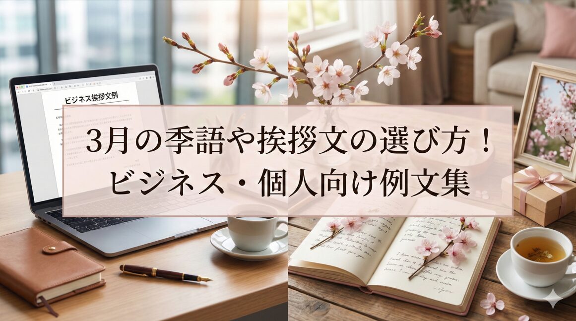3月の季語や挨拶文の選び方！ビジネス・個人向け例文集