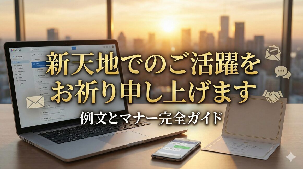 新天地でのご活躍をお祈り申し上げますの例文とマナー完全ガイド