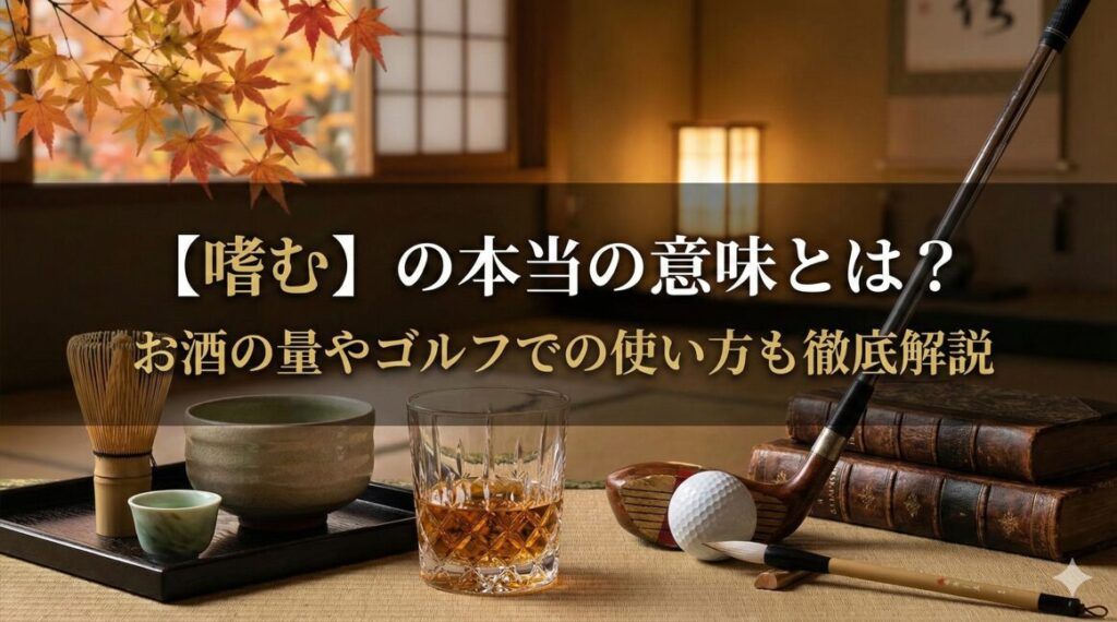 【嗜む】の本当の意味とは？お酒の量やゴルフでの使い方も徹底解説
