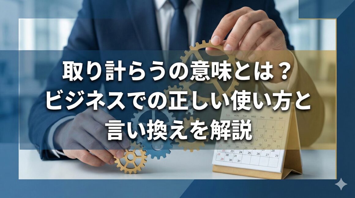 取り計らうの意味とは?ビジネスでの正しい使い方と言い換えを解説