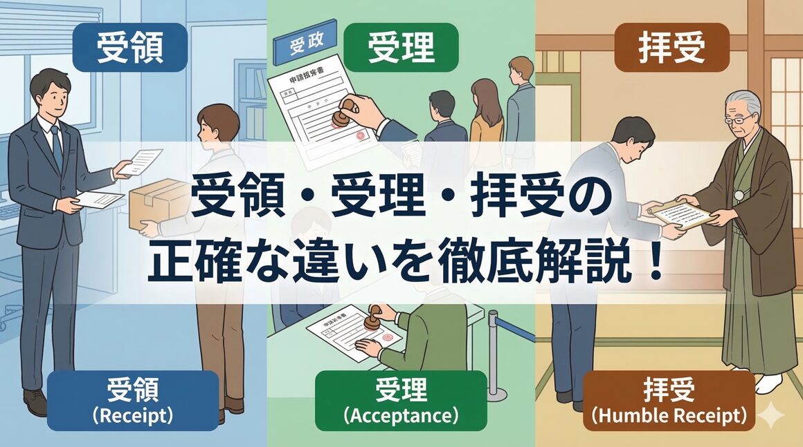 受領・受理・拝受の意味と正確な違いを徹底解説！