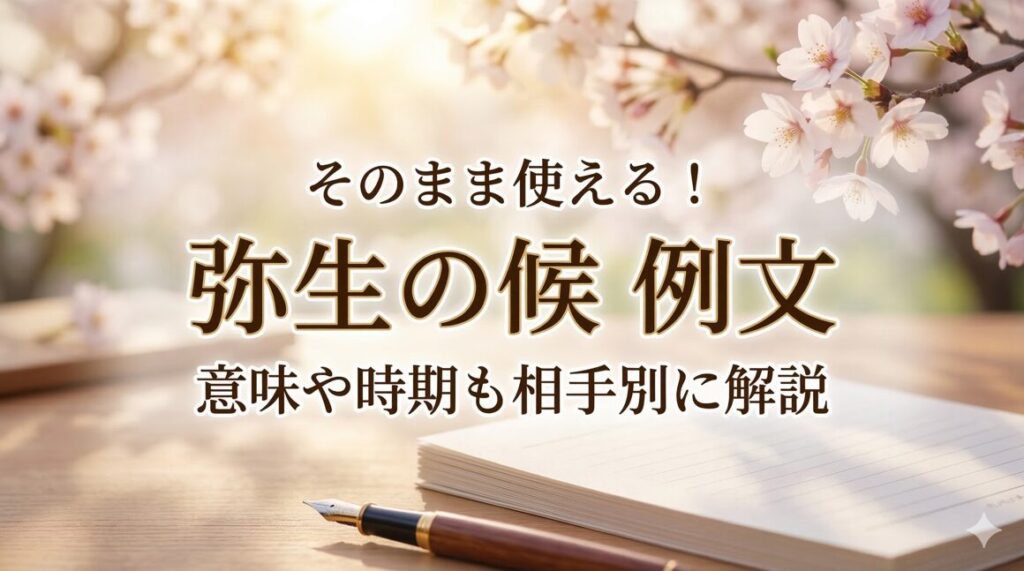 そのまま使える弥生の候の例文！意味や時期も相手別に解説