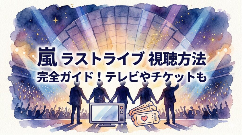 嵐 ラストライブ 視聴方法の完全ガイド!テレビやチケットも