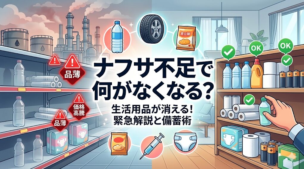 ナフサ不足で何がなくなる？生活への影響と備蓄策